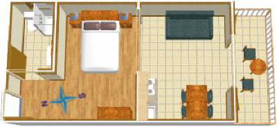 Apartm�n 1 (2+1 os), 1. patro