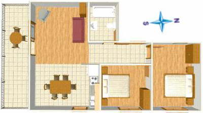 Apartmn 4 pro 4+2 osoby, 1. patro